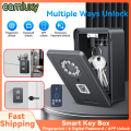 Camluxy Smart Key Box Fingerprint Safe Storage Lock Key 6 Digital Password Code Security Lockbox Combination Code IC Card Unlock. 