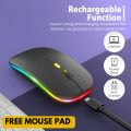 Hp W10 Wireless Bluetooth And Rechargeable Mouse With Free Mouse Pad. 