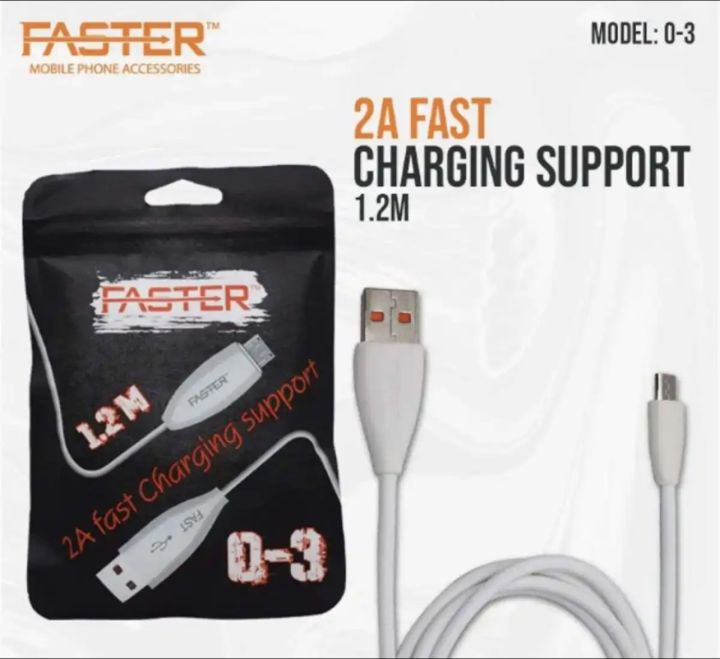 FASTER CHARGING DATA CABLE FOR IPHONE LIGHTNING ANDROID MICRO TYPE-C CABLE DATA TRANSFER CABLE FAST CHARGING 99% COPPER WIRE
