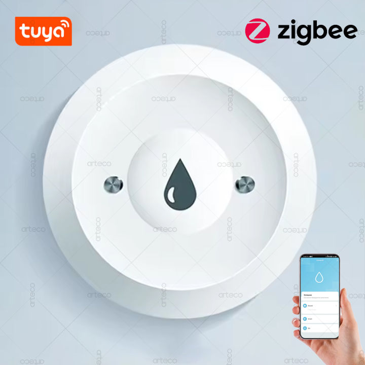 Tuya Smart Zigbee Water Leakage Sensor Alarm Water Level Detector Flood ...