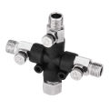 3-Way Airbrush Air Hose Adapters Splitter Manifold Airbrush Accessories Multi Use Airbrush Fittings 1/8" with Adjust Knob Valve. 