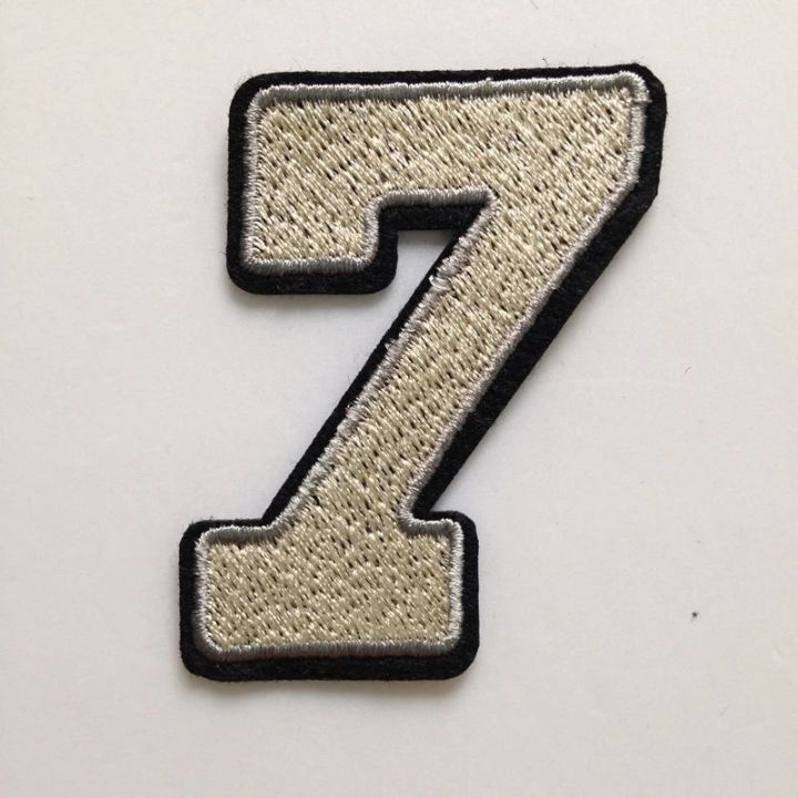 7 Number Embroidery patches for clothes iron on appliques clothes jeans ...