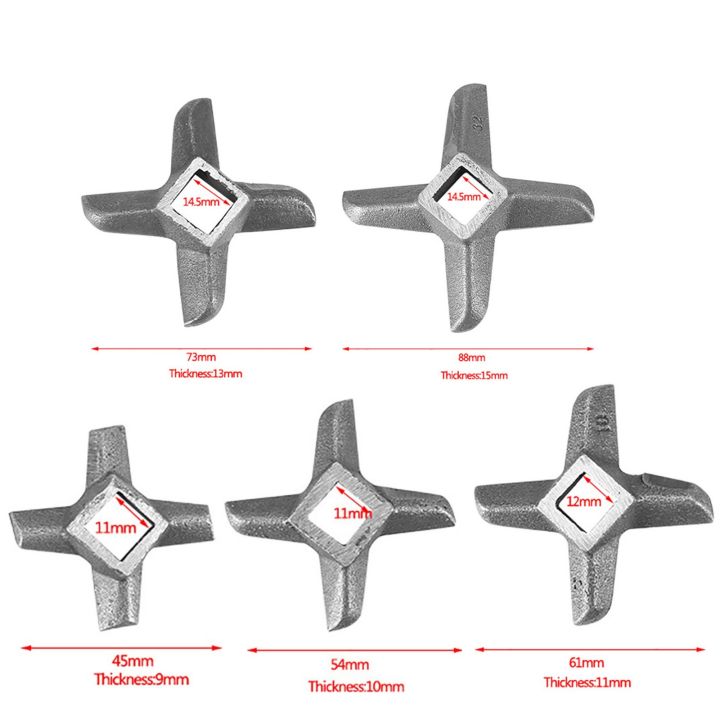 Meat Grinder Knife Mincer Plate Disc Knife with Hole Replacement Accessories With 11/12/14.5mm Inner Hole Kitchen Accessories