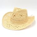 Straw Hat for Women Men Summer Handmade Classic Vintage Hollow Out  Western Curled Wide Brim Sun Hat Fishing Hat Climbing Cap. 