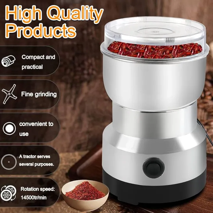 Electric%20Coffee%20Grinder,Mini%20Spice%20Grinder%20Electric%20300ml%20with%20Stainless%20Steel%20Blades%20Dry%20Grinder%20forfor%20Beans,%20Spices%20(Sliver)%20-%20Image%204