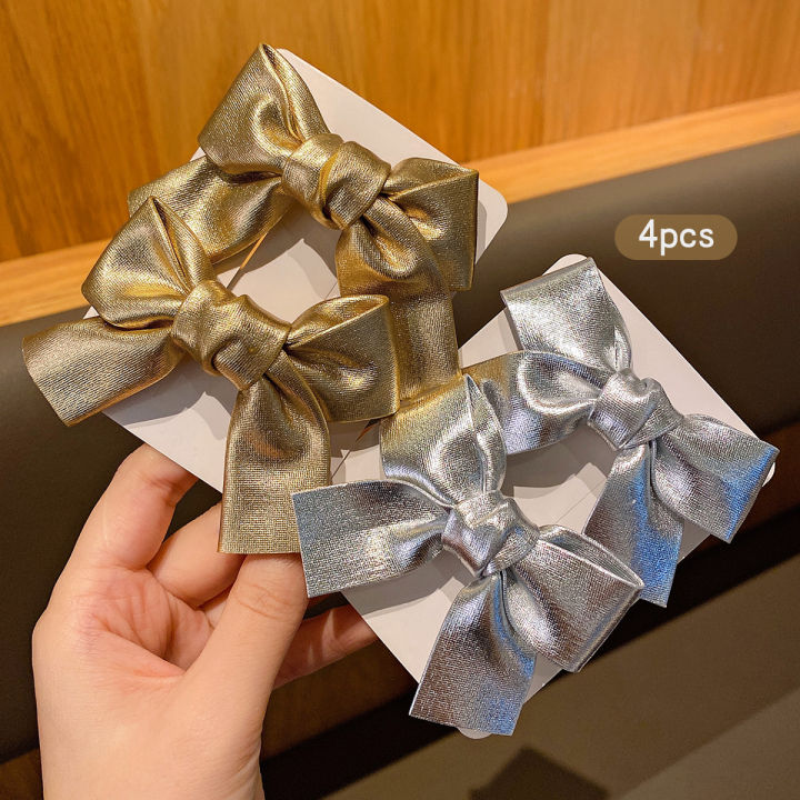 4%20gold%20and%20silver%20bow%20hair%20clips,%20Korean%20style%20hair%20accessories%20suitable%20for%20daily%20use%20-%20Image%203