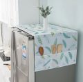 Premium Quality Fridge Cover for Double Door - Fridge Upper Dust and Pollution Multi Leaf stylish Design Fridge Top Cover.