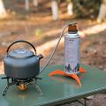Nylon Gas Canister Stand Foldable Outdoor Gas Tank Bracket Camping Stove Bottle Stand Universal Tripod Folding Canister Stand. 