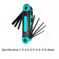 8 in 1 Folding Allen Wrench Set Metric Allen Key Set Tool Or Folding Tamper Proof Torx Key Set Portable Star Wrench Kit. 