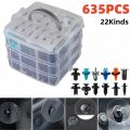 635PCS Plastic Fastener Kit Door Trim Panel Retainers Bumper Push Fasteners Fender Flare Grille Radiator Cover Retainer 45 Tools. 