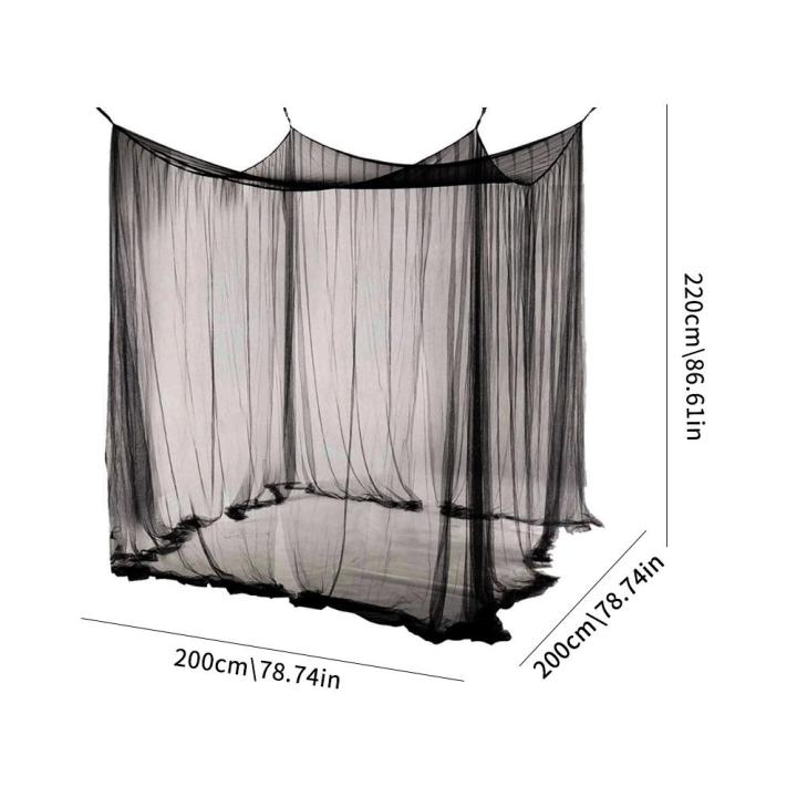%20Mosquito%20Nets%20Palace%20Four%20Door%20King/Queen%20Double%20Size%20Home%20Single%20Beds%20Prevent%20Insect%20Outdoor%20Square%20Grace%20White%20Canopy%20Net%20-%20Image%206