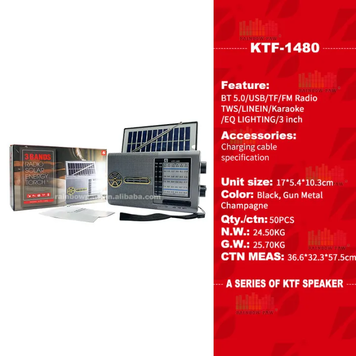KTF-1481%20/%20KTF-1481%208%20Solar%20Charging%20Wireless%20Portable%20Bt%20Speaker%20AM%20FM%20SW%208%20Bands%20Radio%20Speaker%203%20Inch%20Mp3%20Player%20Tf%20Usb%20Aux%20with%20Flashlight%20-%20Image%207