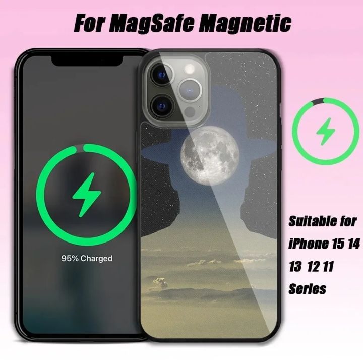 Cute art painting Rene Magritte Phone Case For IPhone 15 14 13 Pro Max 11 12 Mini Alex Mirror For Magsafe Wireless Charging Cove