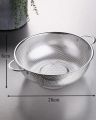 All Purpose Stainless Steel Fine Mesh Strainer Net Baskets with Handles Resting Base Colander Set Kitchen Supplies. 
