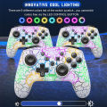 Six Axis Gyroscope Dual Vibration RGB Wireless Gamepad LED CRACK PROCESS For Nintendo Switch TV Box PS3 PC Joystick Controller.