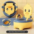 Potty Training Toilet for Kids Household Cute Cartoon Duck Soft Hard Cushion Clamshell Waist Guard Toilet Baby Toilet Supplies. 