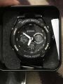 ETEVON Men’s ‘Captain’ Stylish Outdoor Sport Watch with Thicken Silicone Strap - 30m Waterproof - EL Luminous - Multifunction - Dual Time Display - Quartz Analog Digital Wrist Watches for Men - Black. 