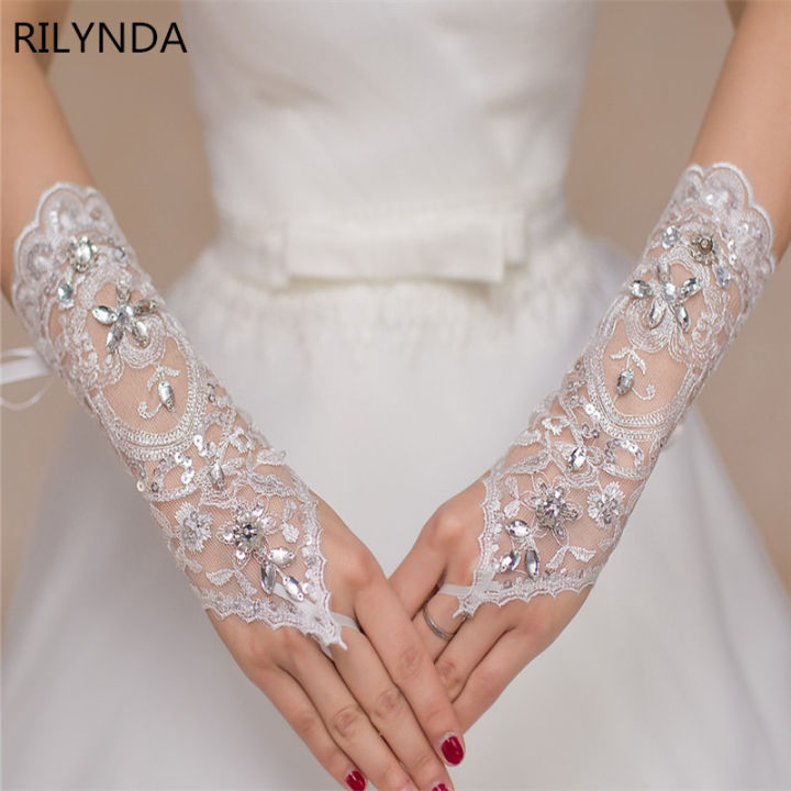 Wedding%20Bride%20Gloves%20Black%20Covers%20Arms%20White%20Long%20Satin%20Elegant%20Women%20Evening%20Party%20Finger%20Mitten%20Gants%20Mariage%20-%20Image%206