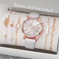 Surprise  Watch Set Blind Box- 6PCS Fashion Women Watches Bracelets Set Casual Leather Band Wristwatches（Without Box）. 