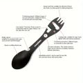Multifunctional Whistle Knife Outdoor Camping Survival Spork Kitchen Multifunctional Wrench Bottle Opener Spoon.. 
