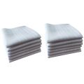 Thin Feel 6PCS Pure Cotton White Handkerchief Satin Satin Gentleman Handkerchief Suit School DIY Doodle Supplies Solid Color.