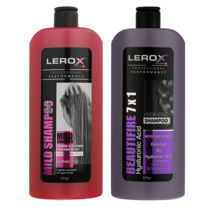lerox woman's and man daily moisturizer shampoo 550gr
