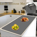 23.6''*35.4'' Silicone Table Mat Counter Top Placemat Heat Resistant Anti-Slip Picnic Dining Dish Mat Countertop Protector Pad. 