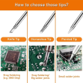 USB Iron 5V 8W/LCD 80W Cordless Soldering Iron Tool Pen Portable Electric Powered Tip Kit Rechargeable&Temperature Adjustment. 