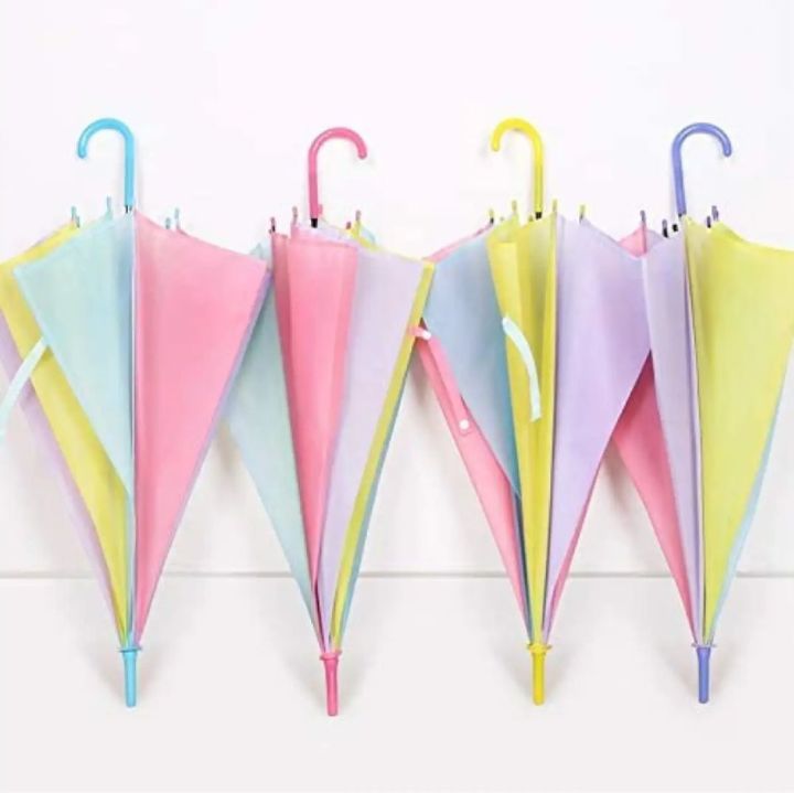 medium side umbell for kids 8to15year  automatic Lightweight trasparent umbrella  with easy grip.