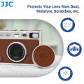 JJC Retro Leather Lens Cap for Instax Mini EVO Aluminum Anti-Dust Cap Cover for Fuji Mini Evo Lens Protection Cover.