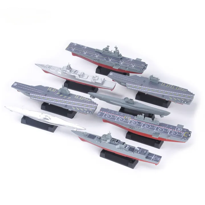 8pcs/set%204D%20Assembly%20Warship%20Submarine%20Carrier%20Moscow%20Reagan%20Aegis%20Ship%20Model%20Kits%201/1000%2015cm%20Puzzle%20%20Toys%20For%20Children%20-%20Image%203