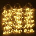 4x0.3 M 4x3 M led ice curtain lights straight blinking 8 modes stable waterproof waterproof waterproof decorative lights tree shop Christmas garden. 