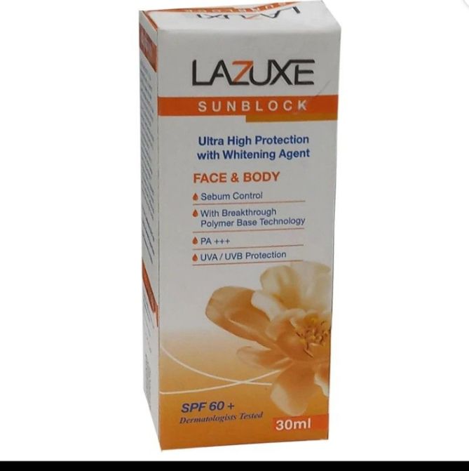 Lazuxe Sunblock Face And Body Spf 60+ cream 45ml