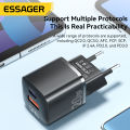 Essager 20W GaN PD USB C Charger for iPhone 14 13 12 11 Pro Max Phone QC 3.0 PD 3.0 USB Type C Fast Charging for Xiaomi pocoiPad. 