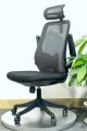 Mesh Back Support Revolving Chair With Foldable Arm. 