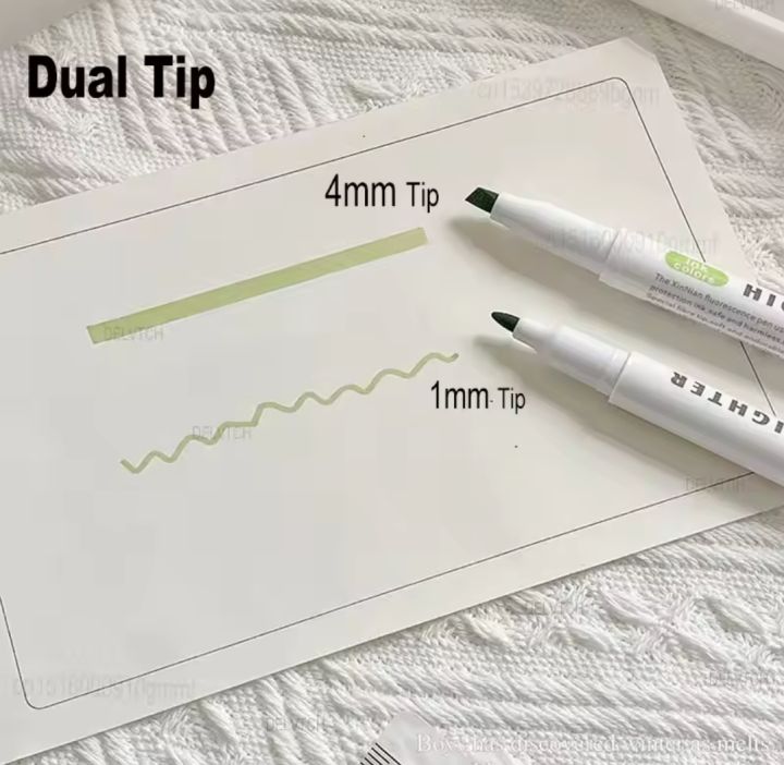 15%20pcs%20dual%20tip%20chisel%20highlighters%20midliners%20aesthetic%20stationary%20pastel%20marker%20highlighter%20pens%20-%20Image%205