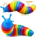 Fidget Slug Toy for children 18cm 3D Colorful Sensory Slug Relieves Fun Decompression Toy Creative Twist Caterpillar Fidget Toys. 