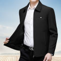 New men's clothing jacket men's jacket middle-aged and elderly jacket business casual jacket zipper collar jacket. 