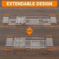 Extendable Bathroom Storage Shelf & Bathtub Tray Rack, Adjustable Shower Caddy Organizer with Expandable Tray Holder Stand. 