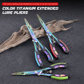✰✪Multifunctional Straight Nose Fishing Pliers Stainless Steel Color Titanium Open Ring Long Pliers For Fish Control Hook. 