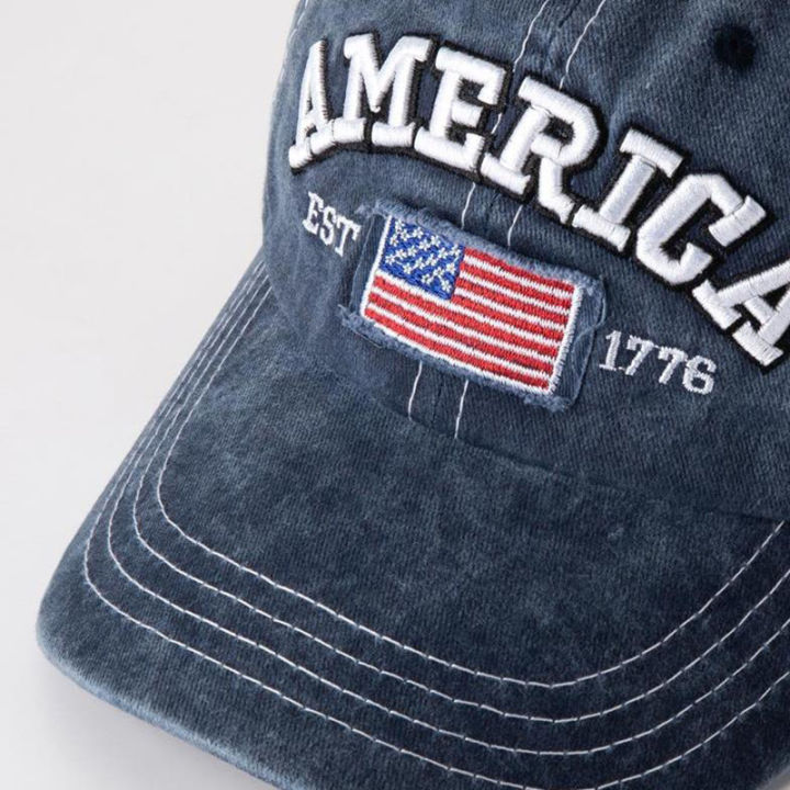 Vintage%20USA%20Flag%20Embroidered%20Baseball%20Cap%20-%20Bold%20Lettering,%20Distressed%20Wash,%20Sun%20Protection%20-%20Trendy%20Dad%20Hat%20for%20Outdoor%20-%20Image%205