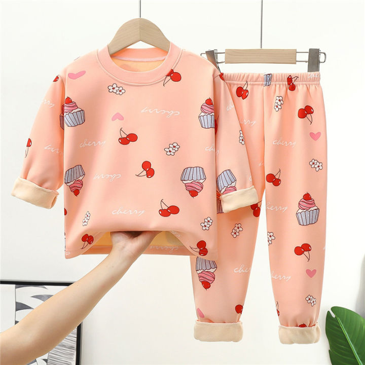 Kids%20Warm%20Pajama%20Sets%20Autumn%20Winter%20Plus%20Velvets%20Clothing%20Suits%20Boys%20Girls%20Fashion%20Print%20Pullover+Pants%202Pcs%20Outfits%201-14%20Years%20-%20Image%202