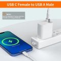 4-Pack USB C Female to USB Male Adapter Type C to USB A Charger Cable Converter,Compatible with iPhone iPad Pixel.
