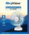 AC/DC echargeable AC/DC table fan sky view. 