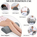 Half Moon Bolster Semi-Roll Knee Pillow Ankle & Knee Support Elevation Back Lumbar Neck Relief Pain Quality Memory Foam Filling. 