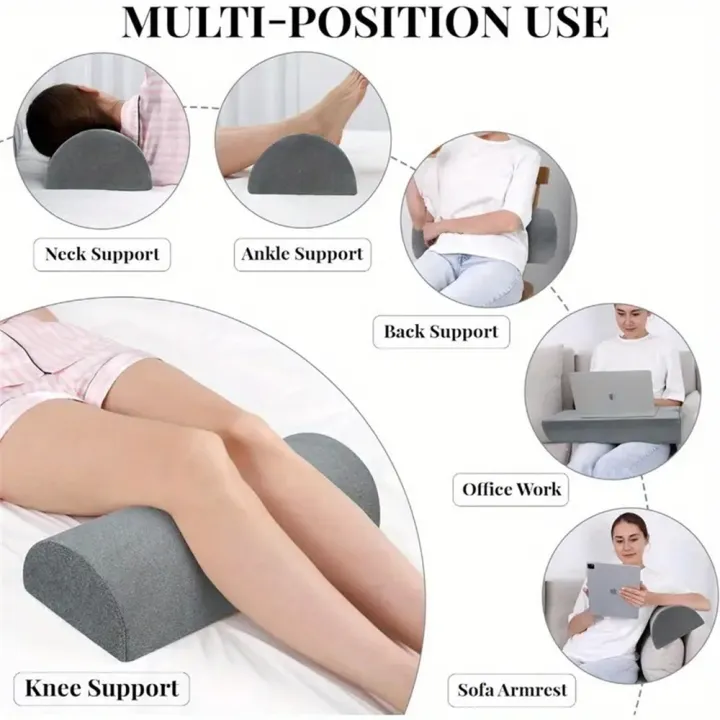 Half%20Moon%20Bolster%20Semi-Roll%20Knee%20Pillow%20Ankle%20&%20Knee%20Support%20Elevation%20Back%20Lumbar%20Neck%20Relief%20Pain%20Quality%20Memory%20Foam%20Filling%20-%20Image%202