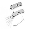 Compact Lock Picking Set Key Replacement Versatile Automotive Pick Hook Rust-resistant 6 In 1 Mini Hooks Remover Kit.