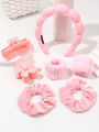 Spa Headband and Wristband Set Skin Care Headband for Wash Face Face Hair Clips for Thick Hair Cute Fluffy Sponge Bubble Makeup. 