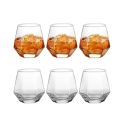 6Pcs Water Glass Set Crystal Clear Deli Glassware. 