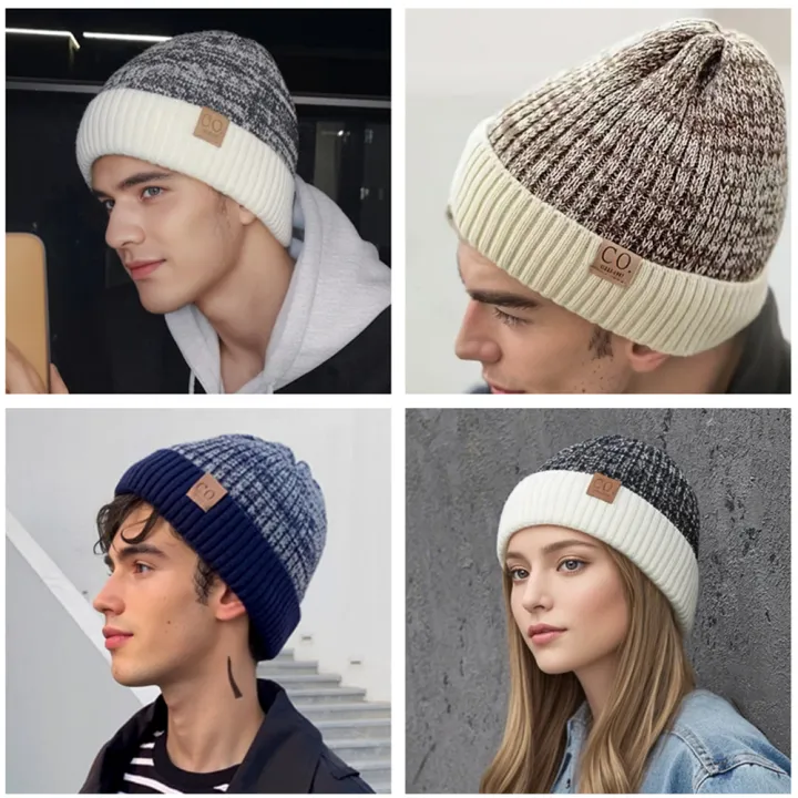 New%20Unisex%20Two-Tone%20Winter%20Hats%20Add%20Fur%20Lined%20Men%20And%20Women%20Fashion%20Warm%20Beanie%20Cap%20Casual%20Winter%20Knitted%20Hats%20-%20Image%205